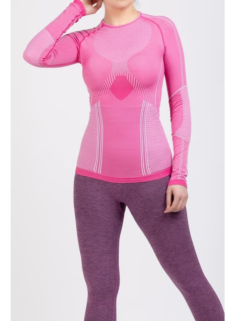 MioFit تي شيرت رياضي نسائي بأكمام طويلة بدون seams من برو دراي فيت - Image 3
